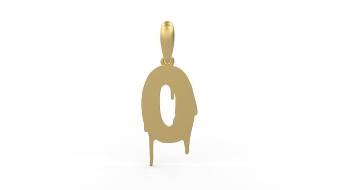 Initial Letters Pendant Melted Monster O 3D print model