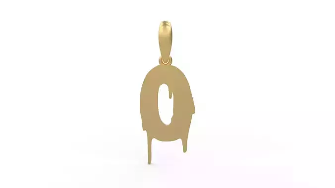 Initial Letters Pendant Melted Monster O