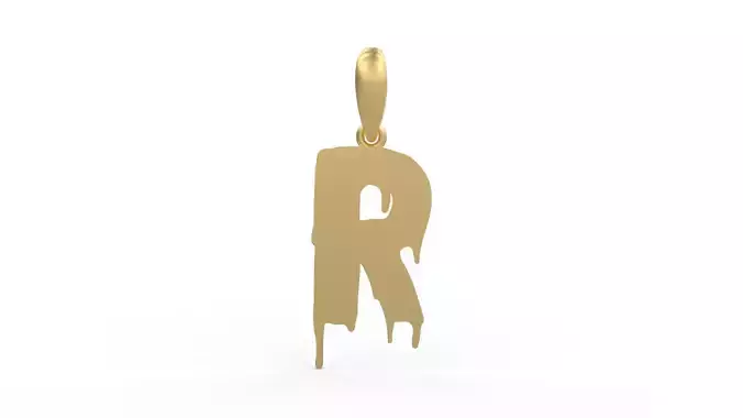 Initial Letters Pendant Melted Monster R