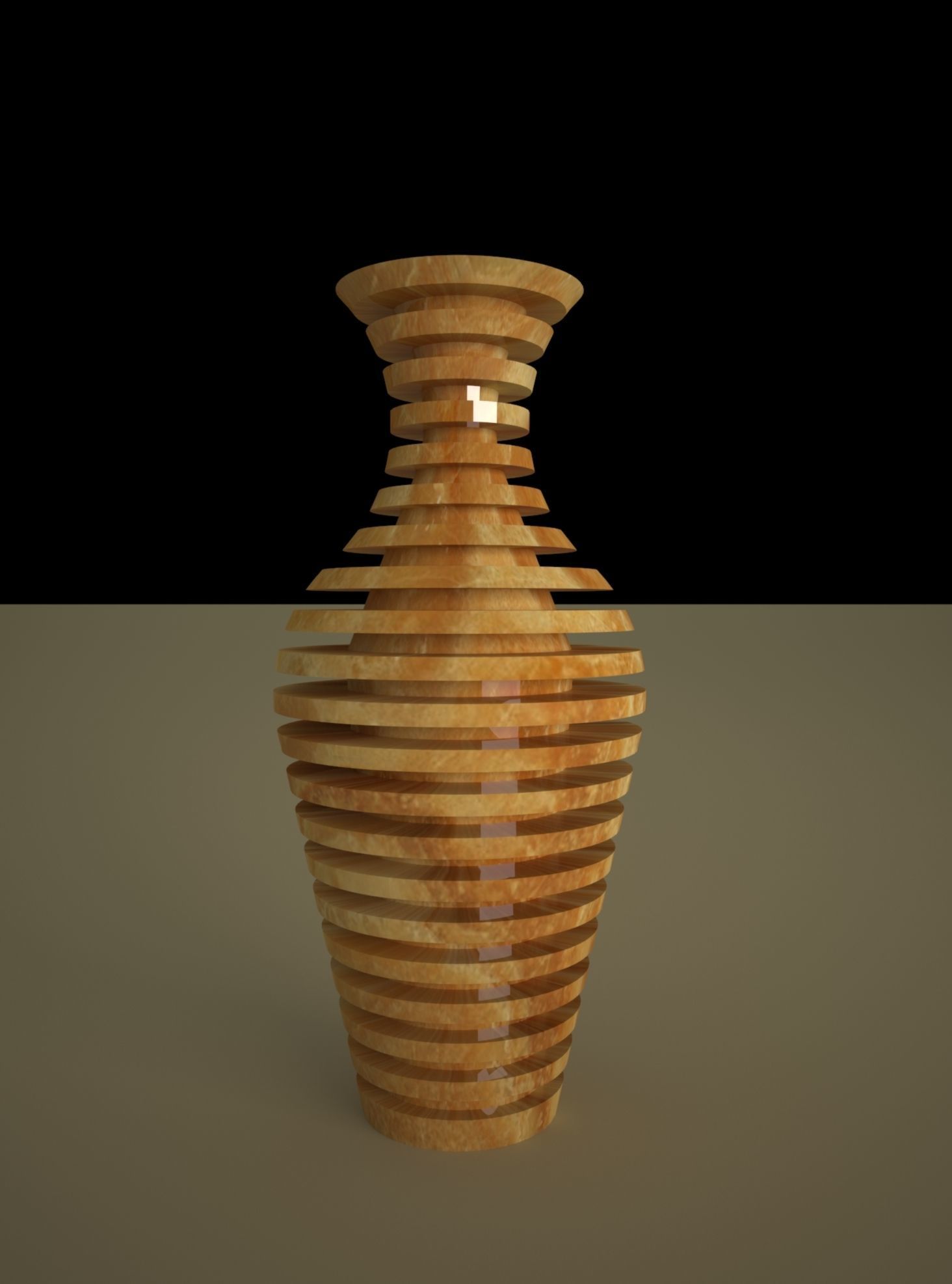 Onyx Textured Vase Statue Low Poly Formats 3DS 3DM MAX Low-poly 3D model_1