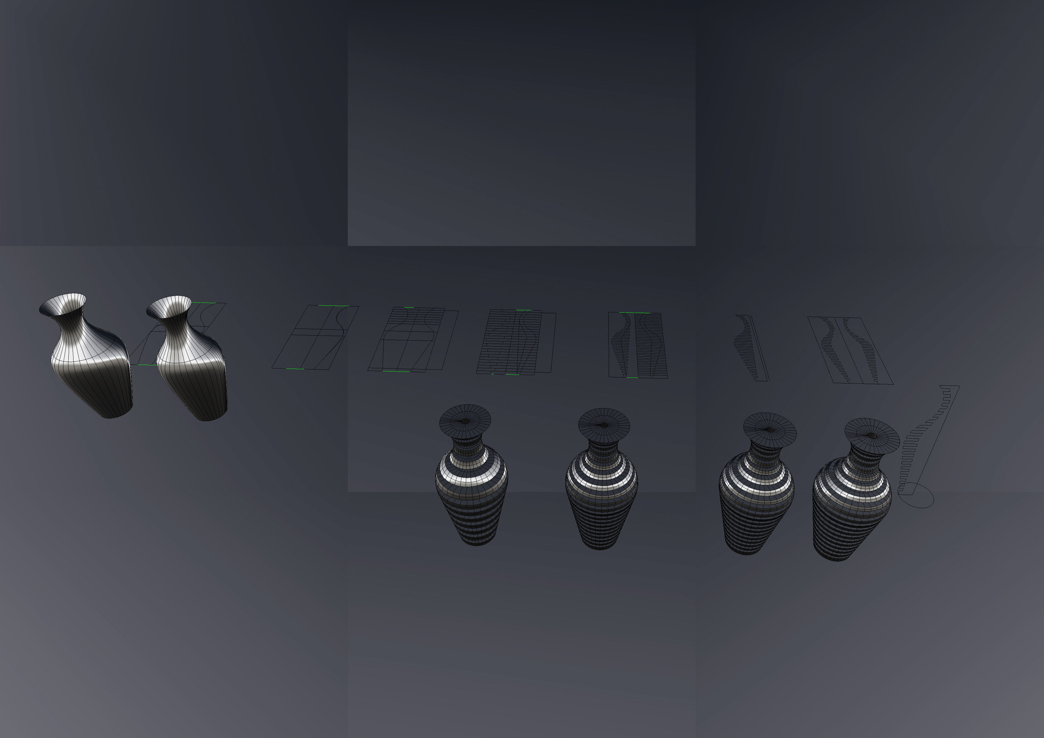 Onyx Textured Vase Statue Low Poly Formats 3DS 3DM MAX Low-poly 3D model_4