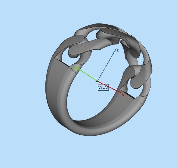 Cuban ring without diamond 3D print model_20