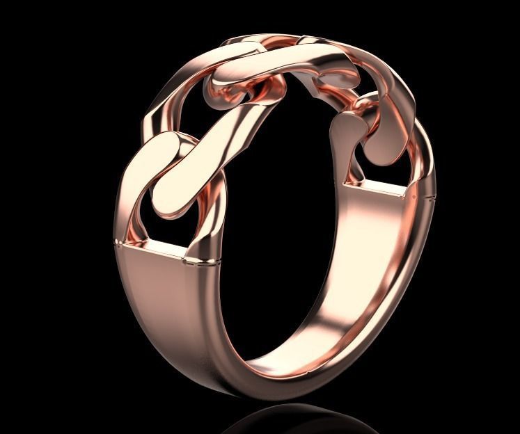Cuban ring without diamond 3D print model_13