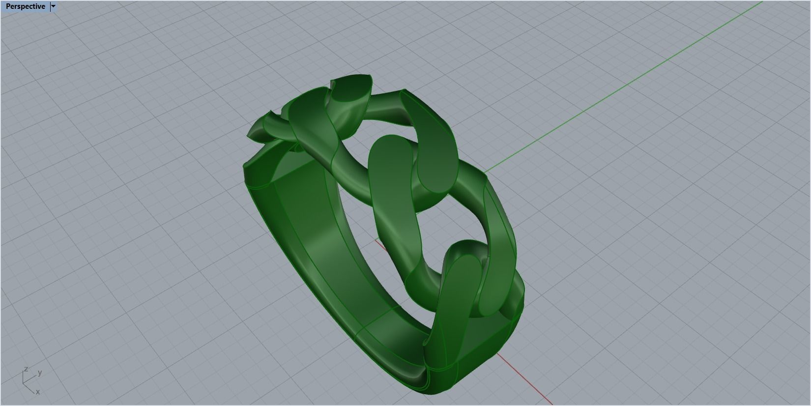 Cuban ring without diamond 3D print model_18