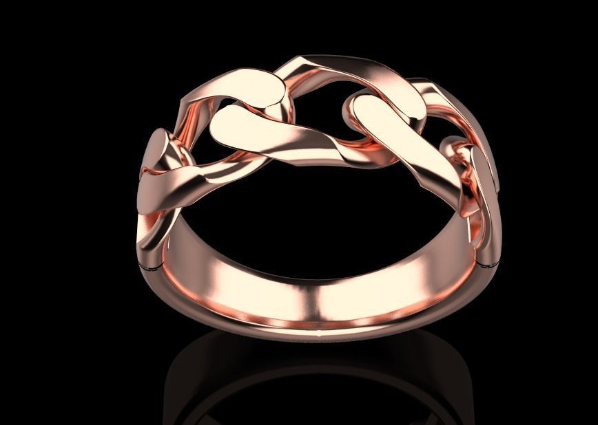 Cuban ring without diamond 3D print model_14