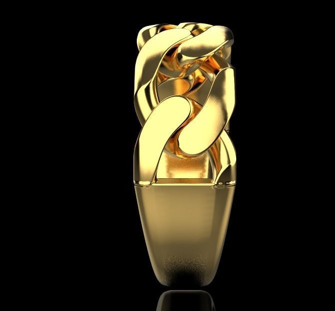 Cuban ring without diamond 3D print model_7