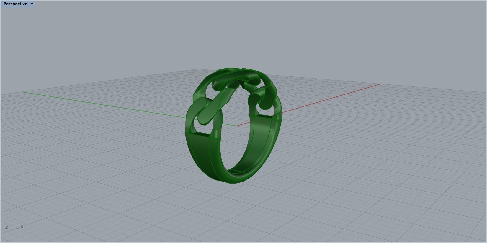 Cuban ring without diamond 3D print model_16