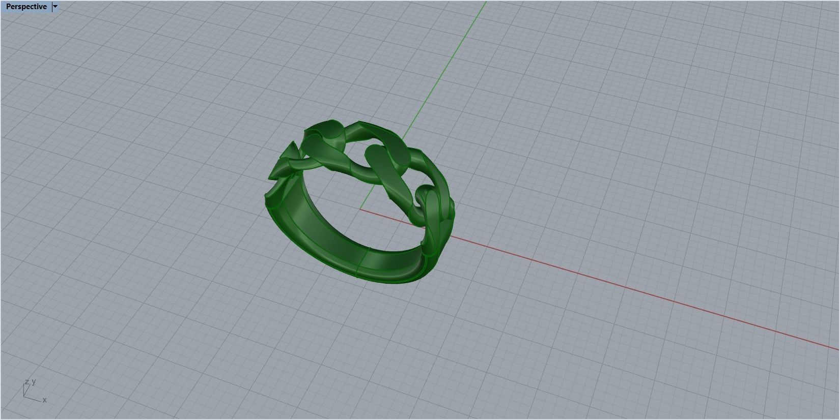 Cuban ring without diamond 3D print model_15