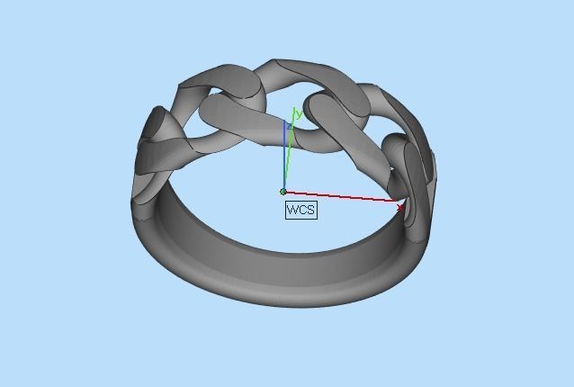 Cuban ring without diamond 3D print model_19