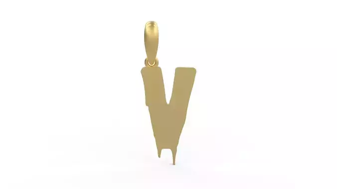 Initial Letters Pendant Melted Monster V