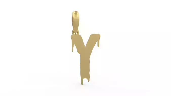 Initial Letters Pendant Melted Monster Y