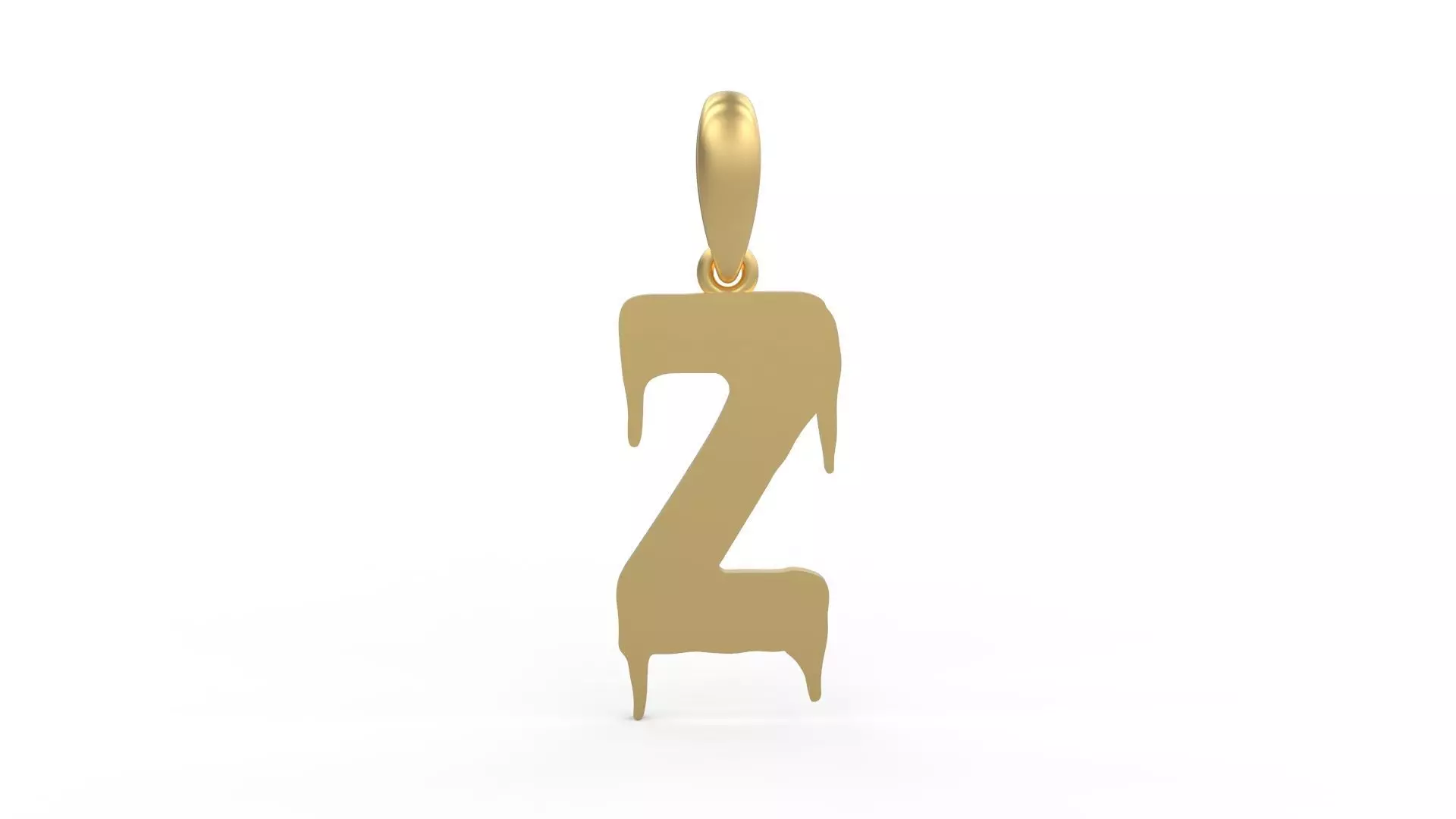 Initial Letters Pendant Melted Monster Z 3D print model