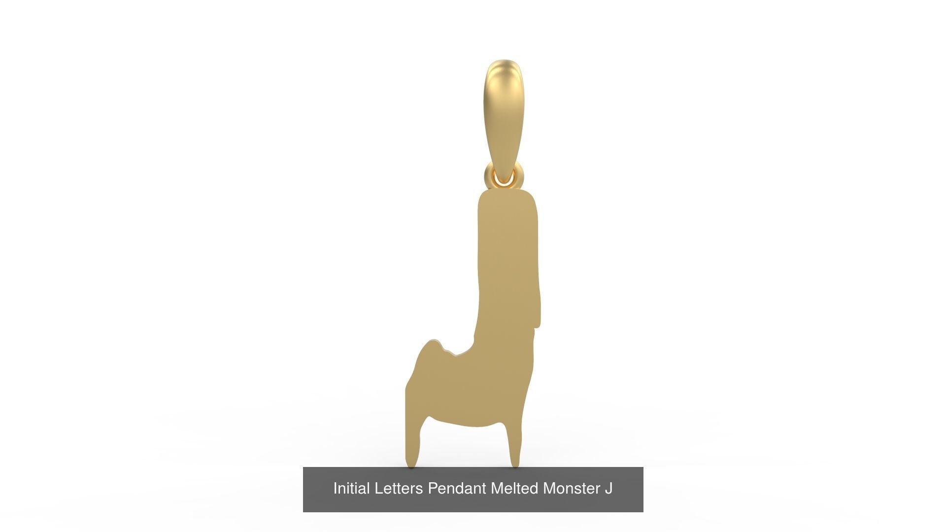 Initial Letters Pendant Alphabets Melted Monster 3D Model Collection_12