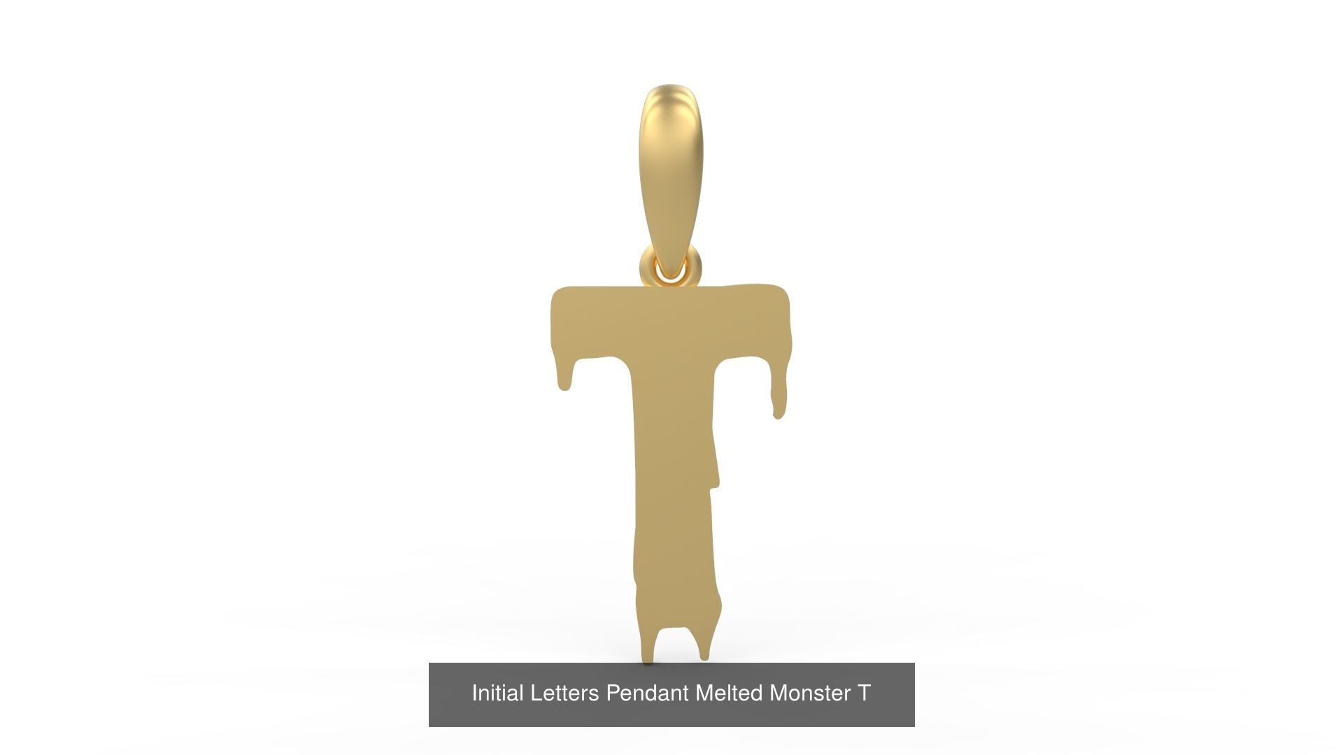 Initial Letters Pendant Alphabets Melted Monster 3D Model Collection_22
