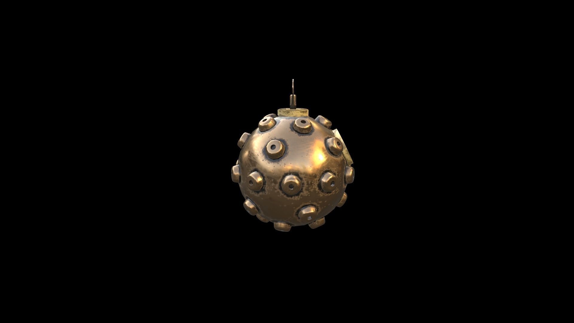 Steampunk Bomb Low-poly 3D model_11