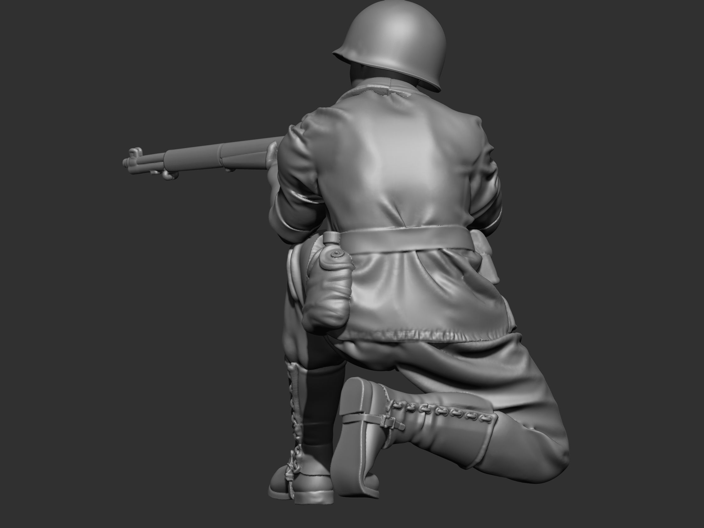 USA Soldier ww2 3D print model_2