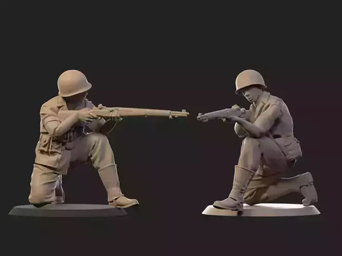 USA Soldier ww2 3D print model