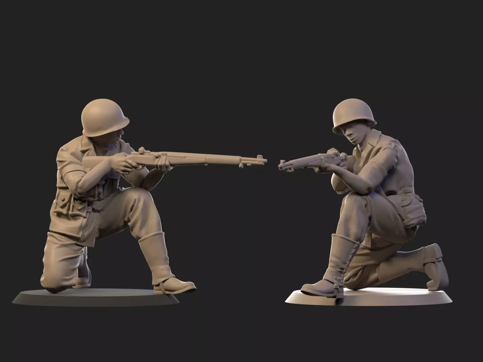 USA Soldier ww2 3D print model_0
