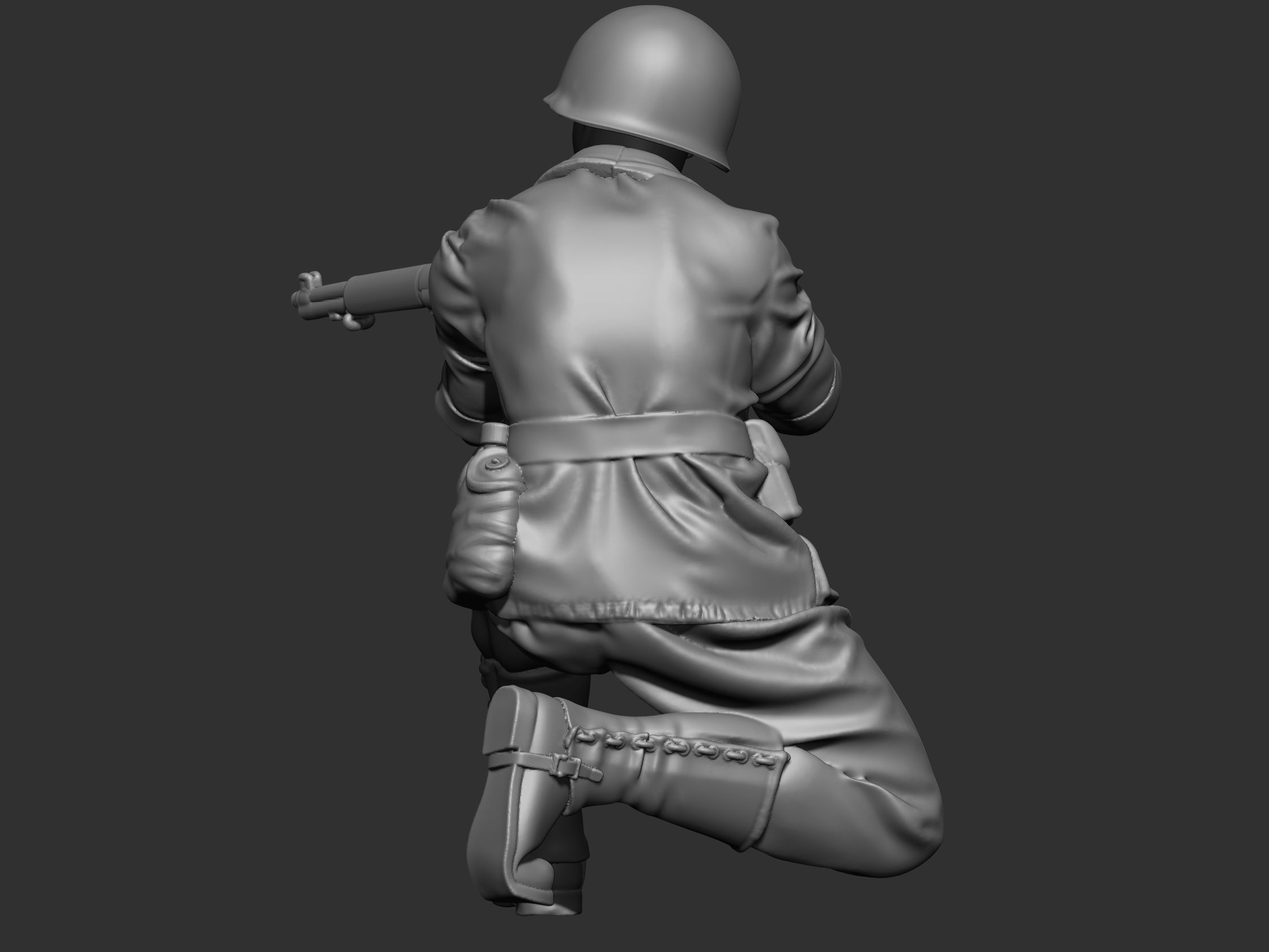USA Soldier ww2 3D print model_3