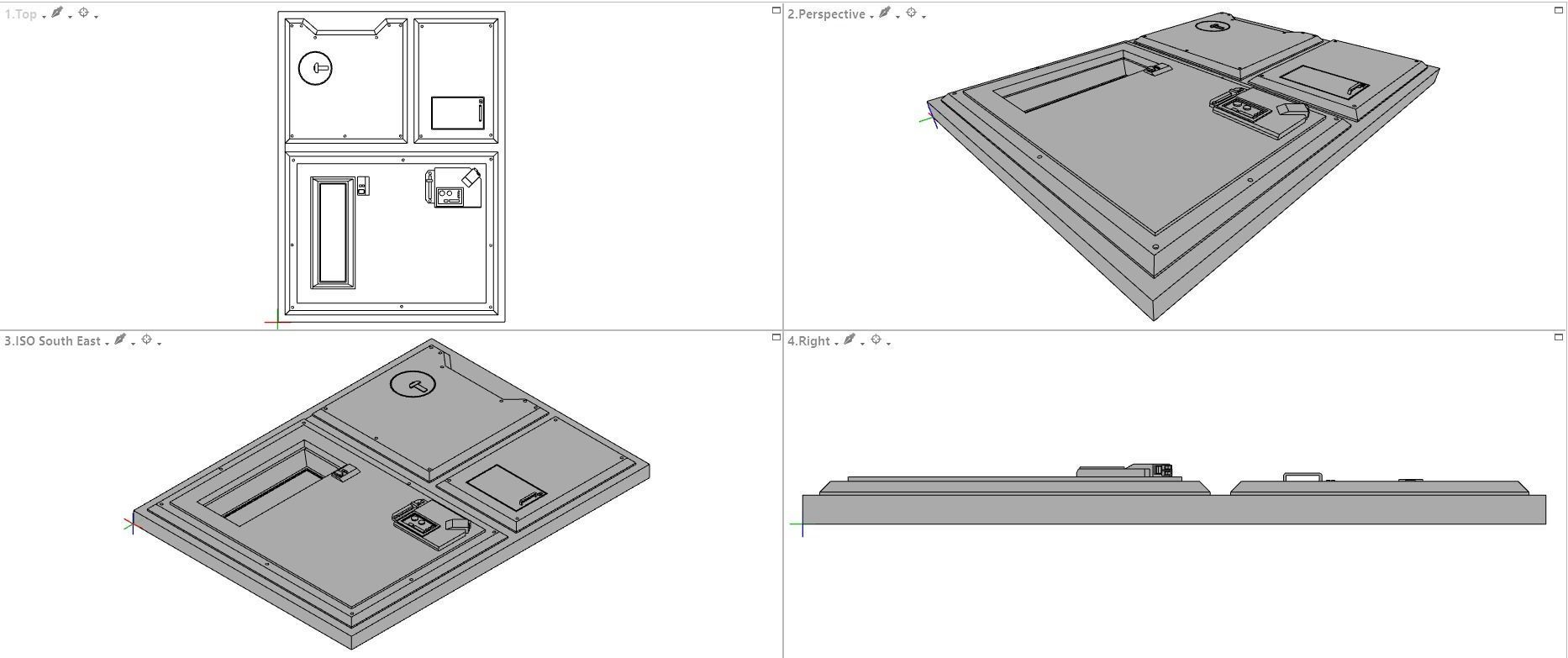 Sci-Fi Wall Panels Kit II - 18 Parts - Props 3D model_20