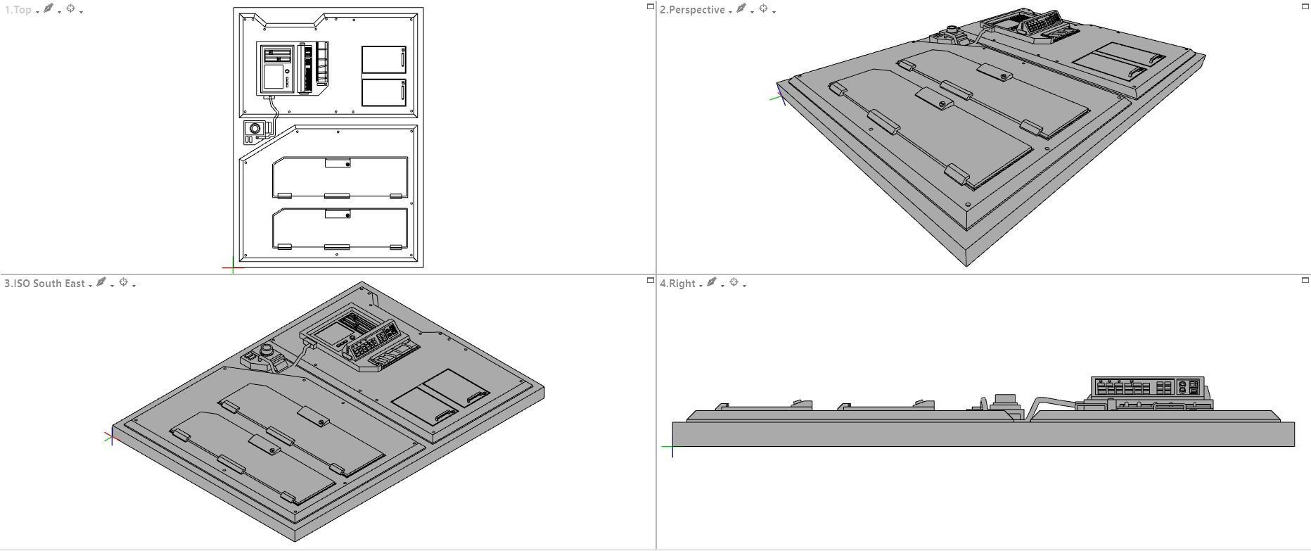 Sci-Fi Wall Panels Kit II - 18 Parts - Props 3D model_19