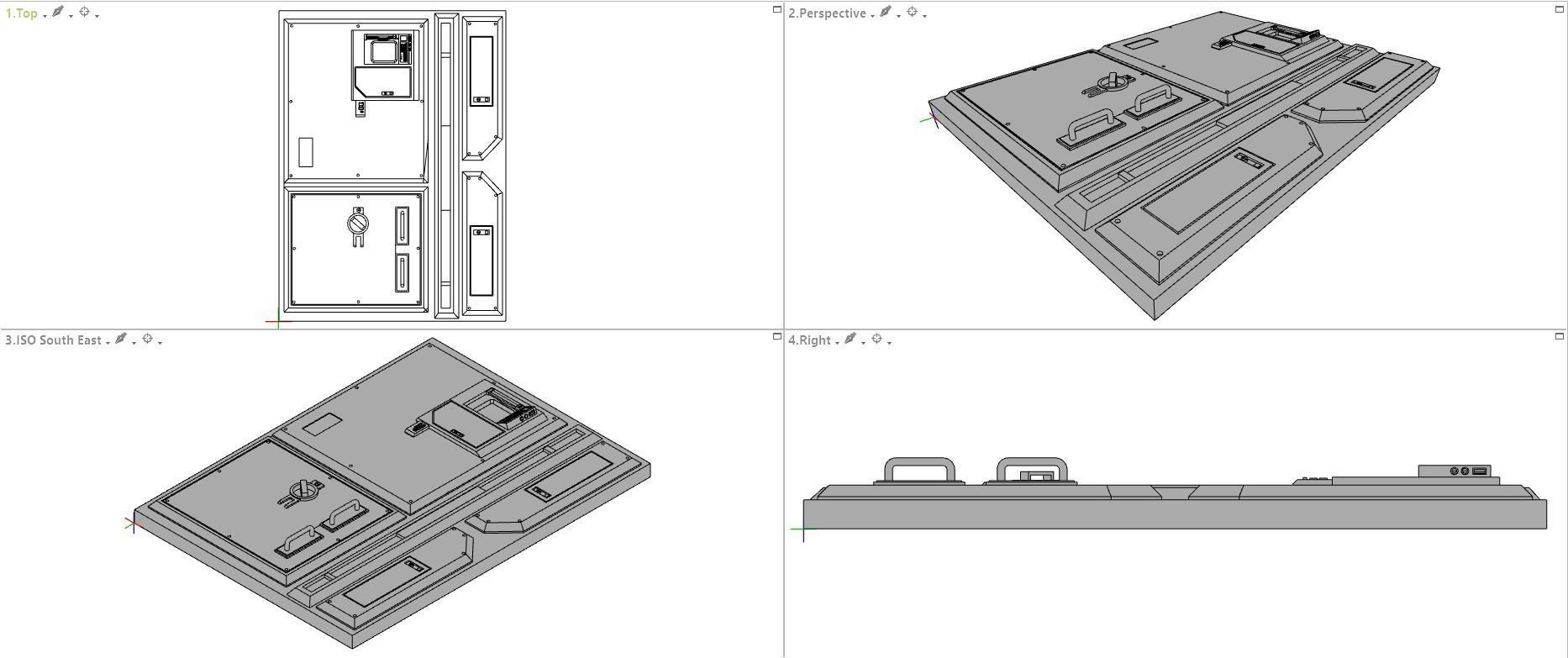 Sci-Fi Wall Panels Kit II - 18 Parts - Props 3D model_11