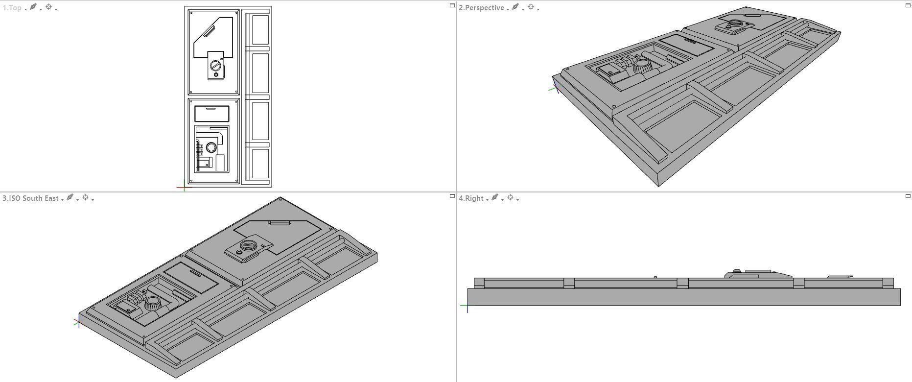 Sci-Fi Wall Panels Kit II - 18 Parts - Props 3D model_17