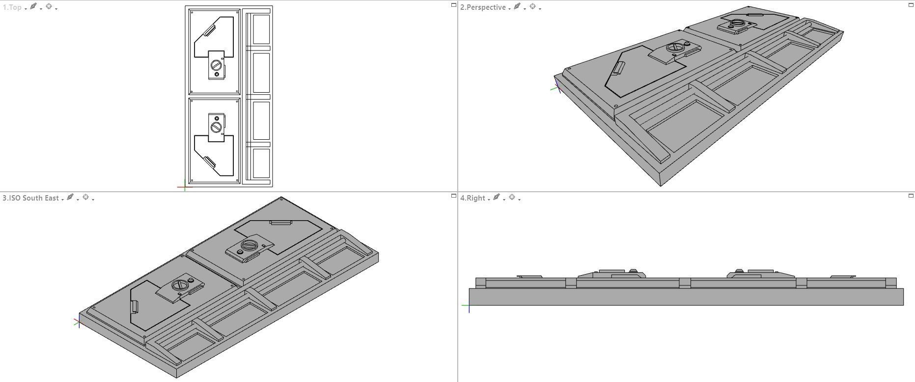 Sci-Fi Wall Panels Kit II - 18 Parts - Props 3D model_16