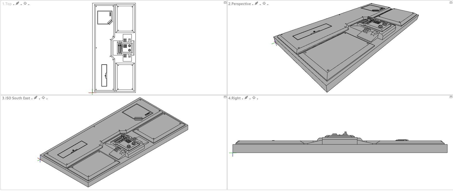Sci-Fi Wall Panels Kit II - 18 Parts - Props 3D model_24
