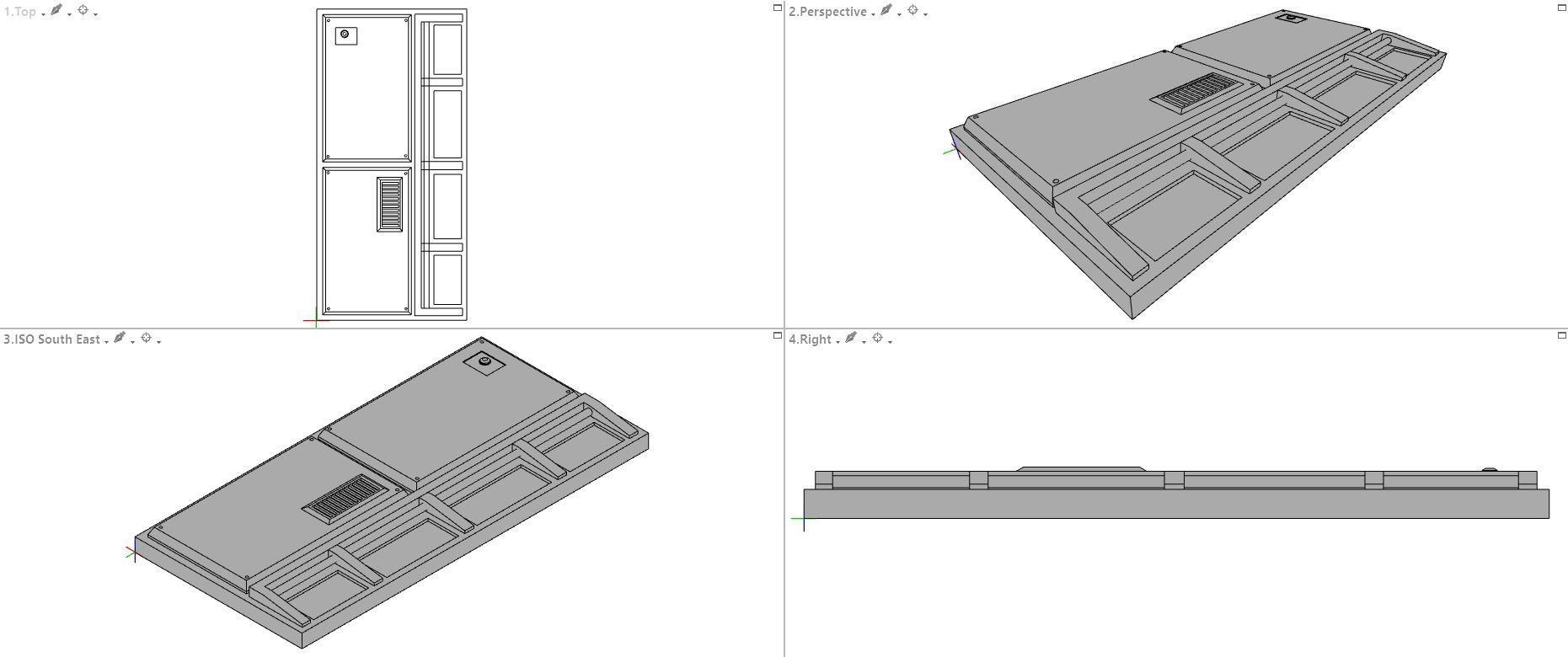 Sci-Fi Wall Panels Kit II - 18 Parts - Props 3D model_18