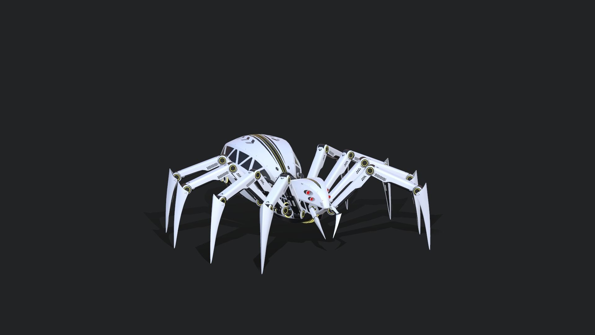 Spider Robot  Low-poly 3D model_2