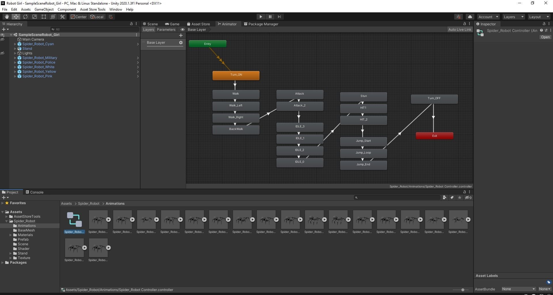 Spider Robot  Low-poly 3D model_13