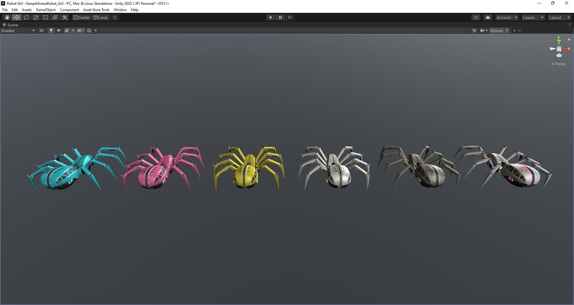 Spider Robot  Low-poly 3D model_15