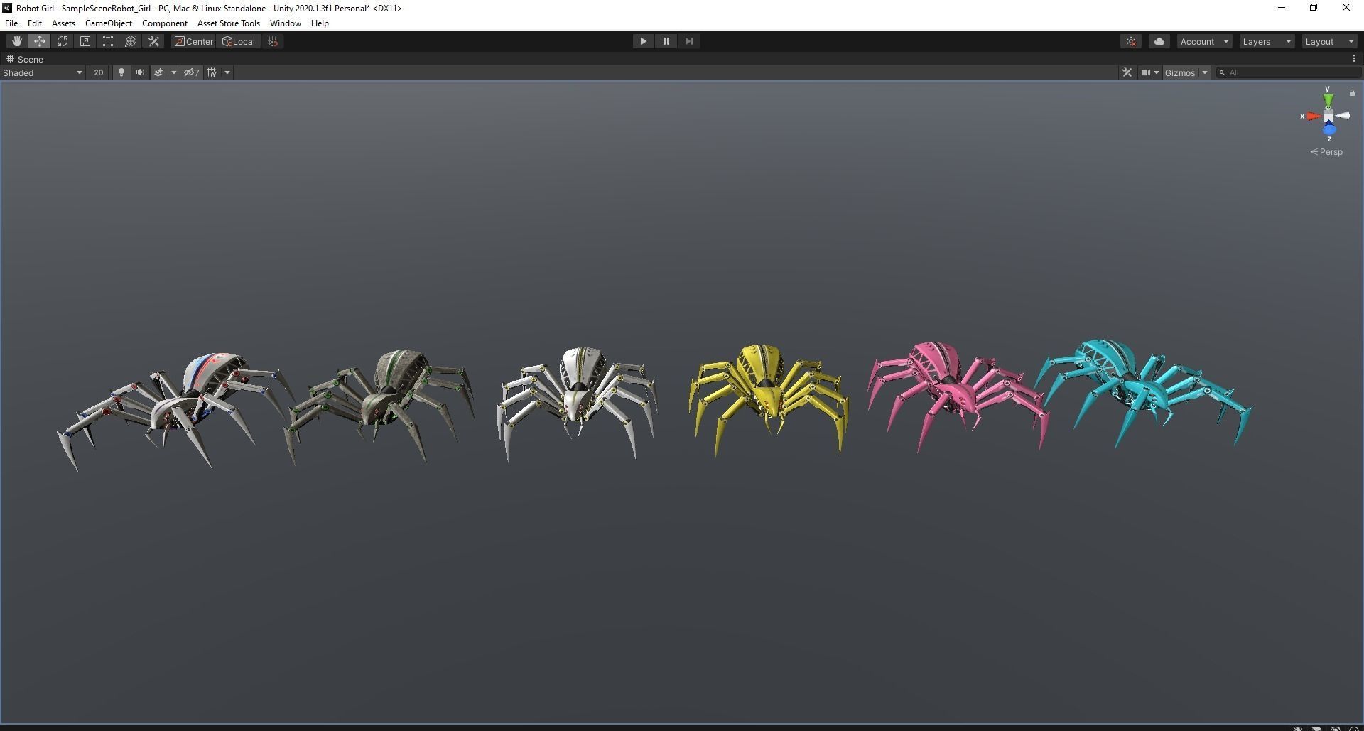 Spider Robot  Low-poly 3D model_14