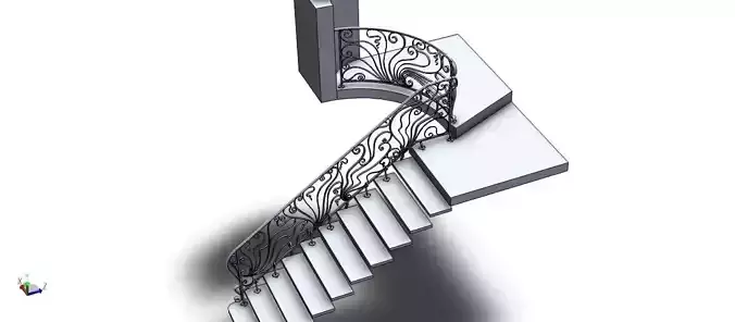 Art handrail 3D model