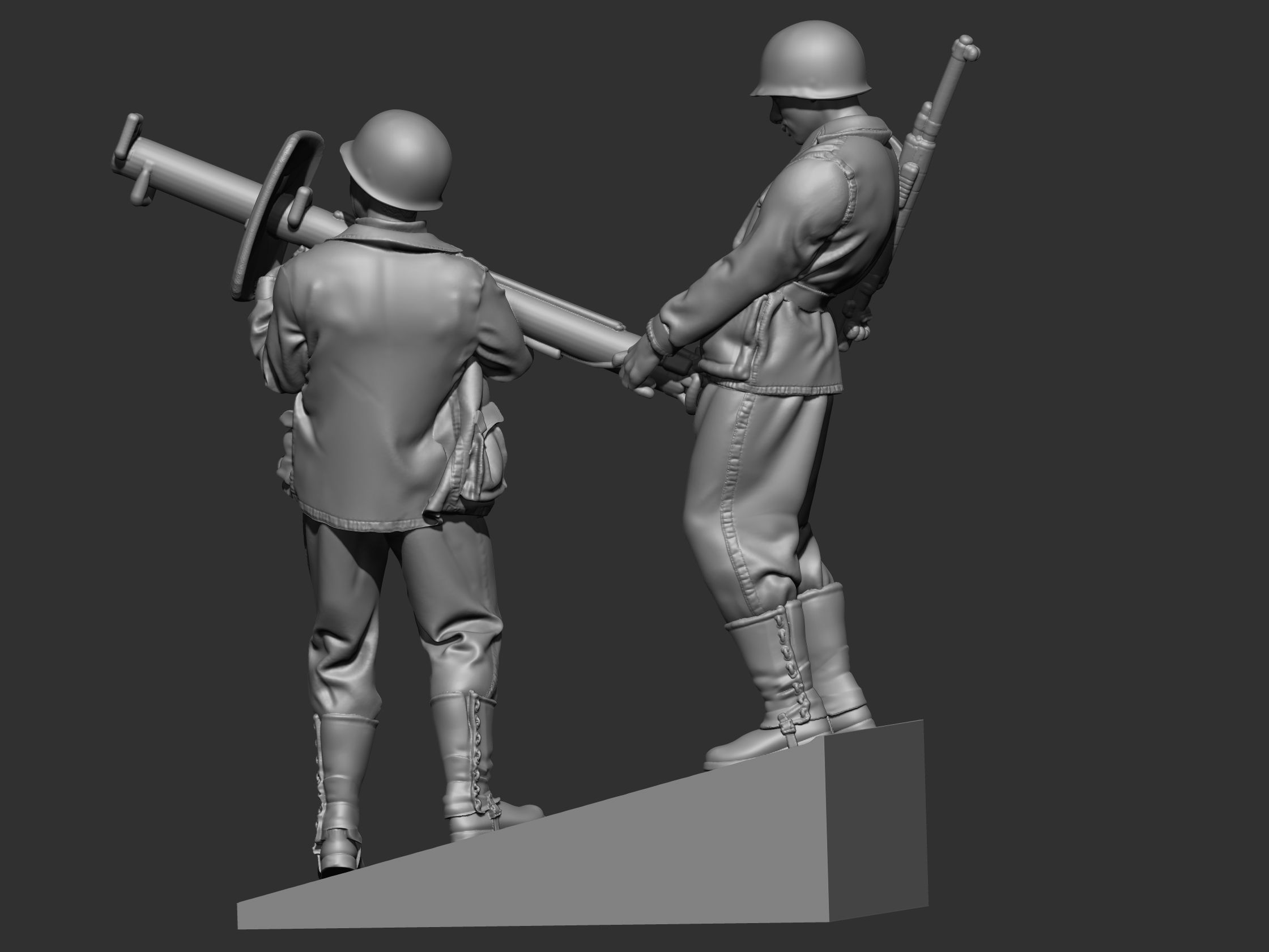 USA Soldiers ww2 3D print model_4