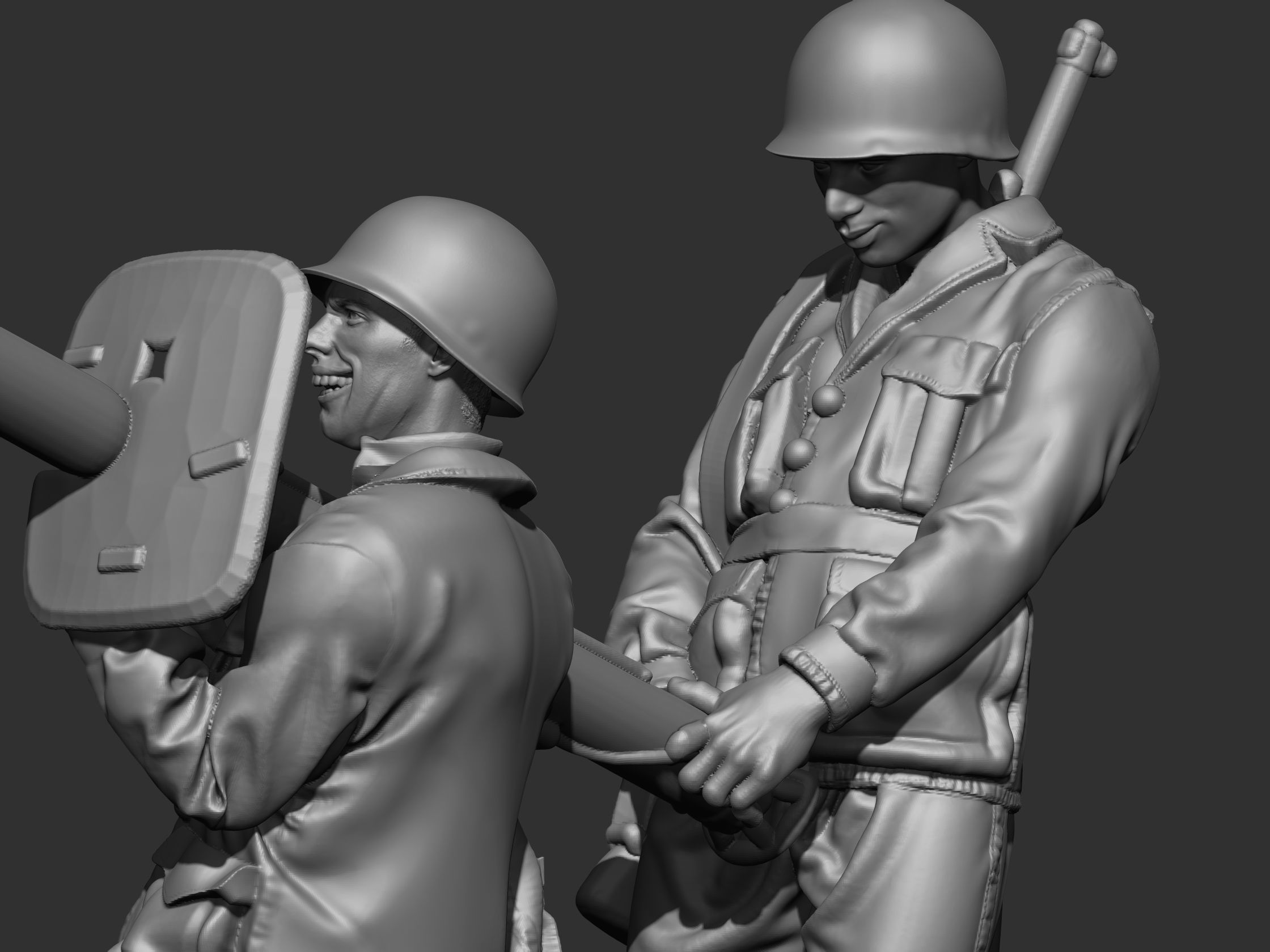 USA Soldiers ww2 3D print model_16