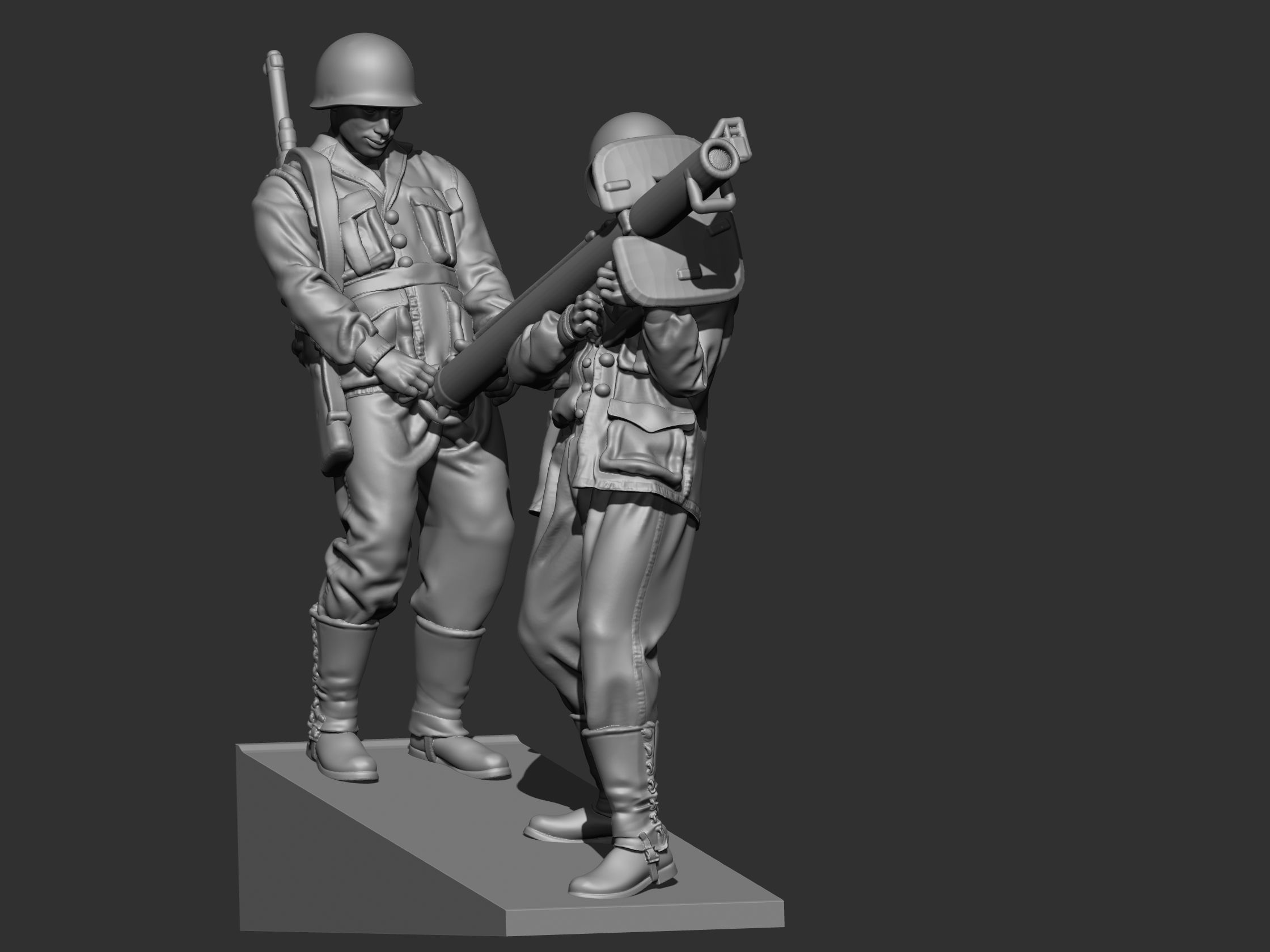 USA Soldiers ww2 3D print model_18