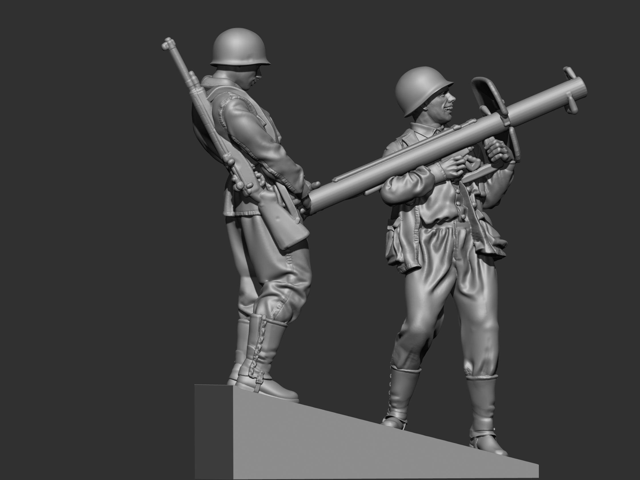 USA Soldiers ww2 3D print model_11