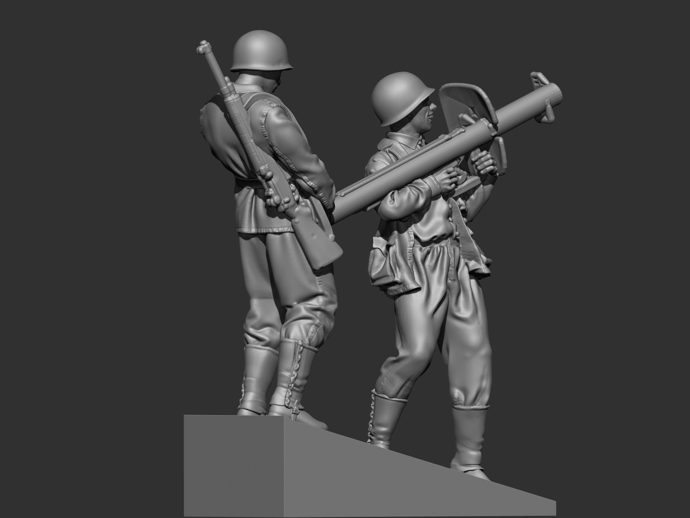 USA Soldiers ww2 3D print model_10