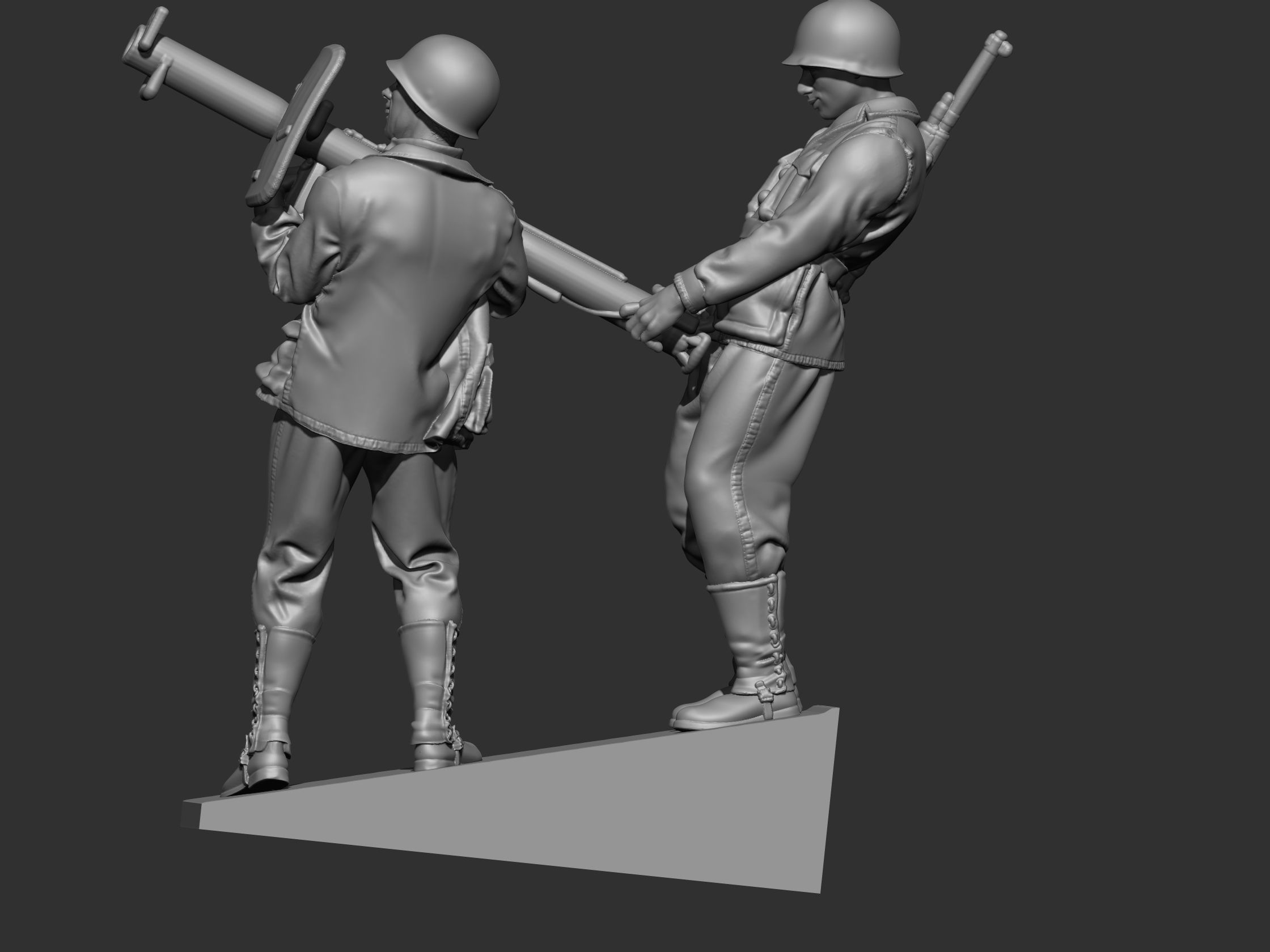 USA Soldiers ww2 3D print model_2