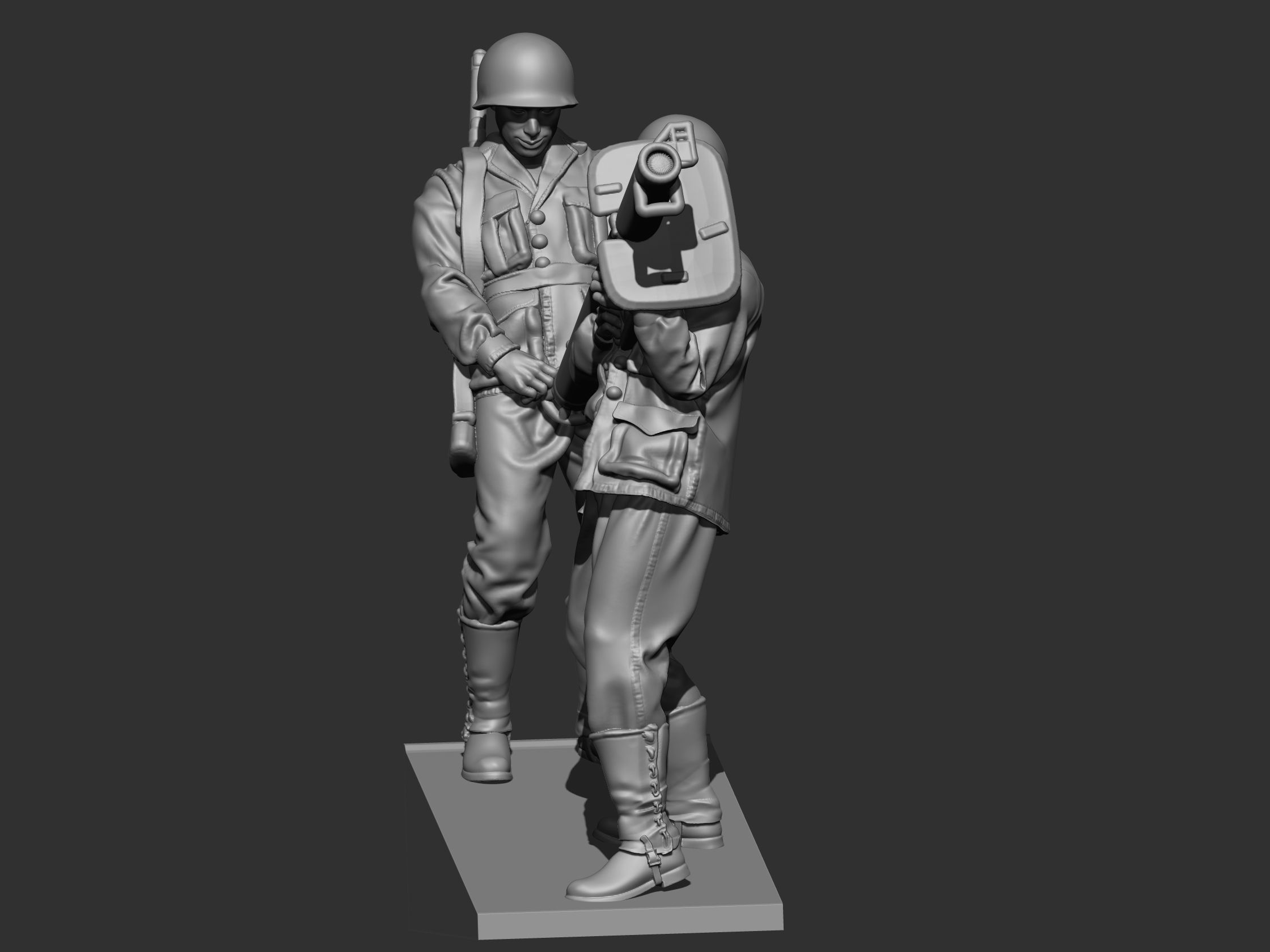 USA Soldiers ww2 3D print model_19