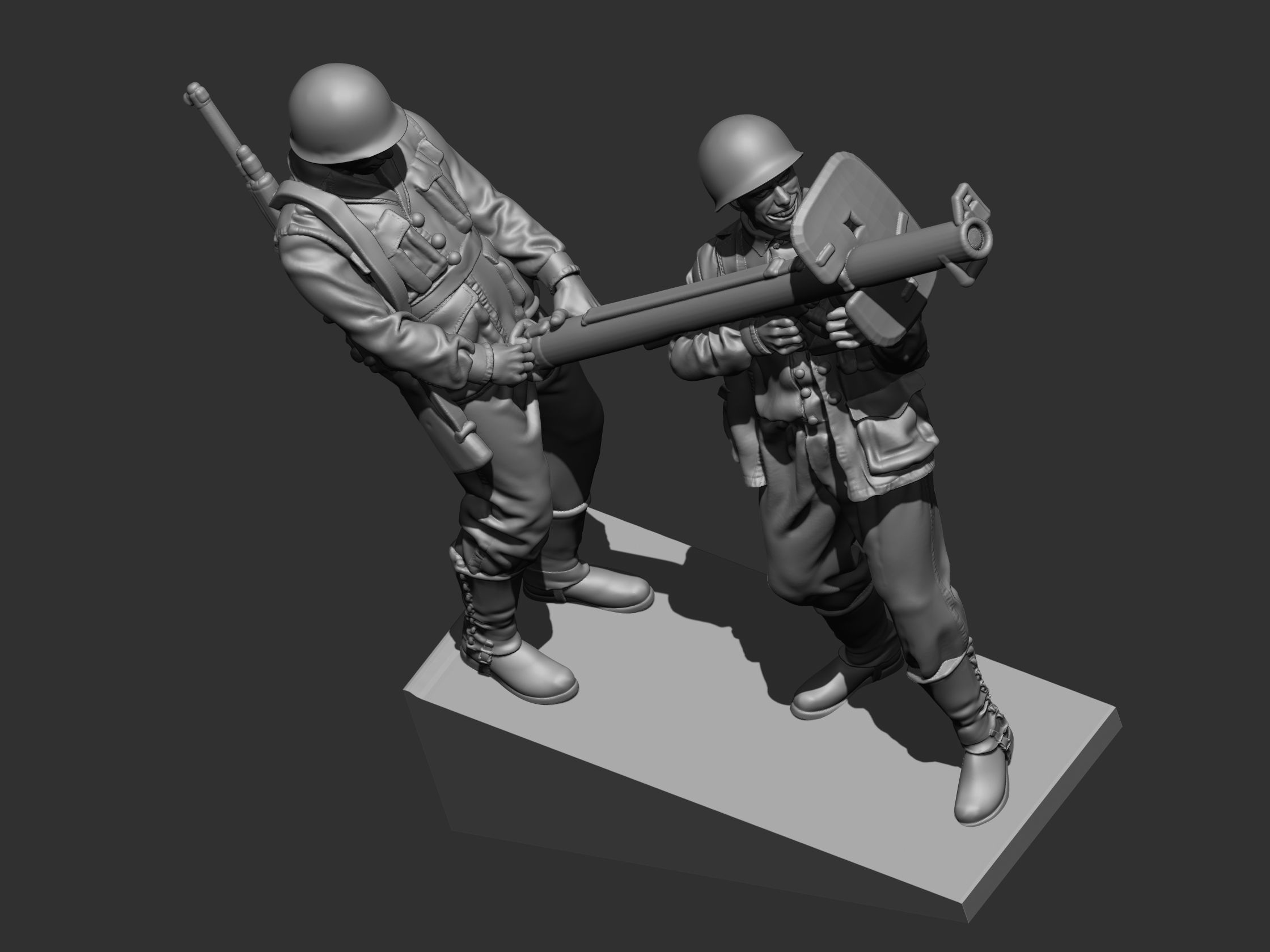 USA Soldiers ww2 3D print model_12
