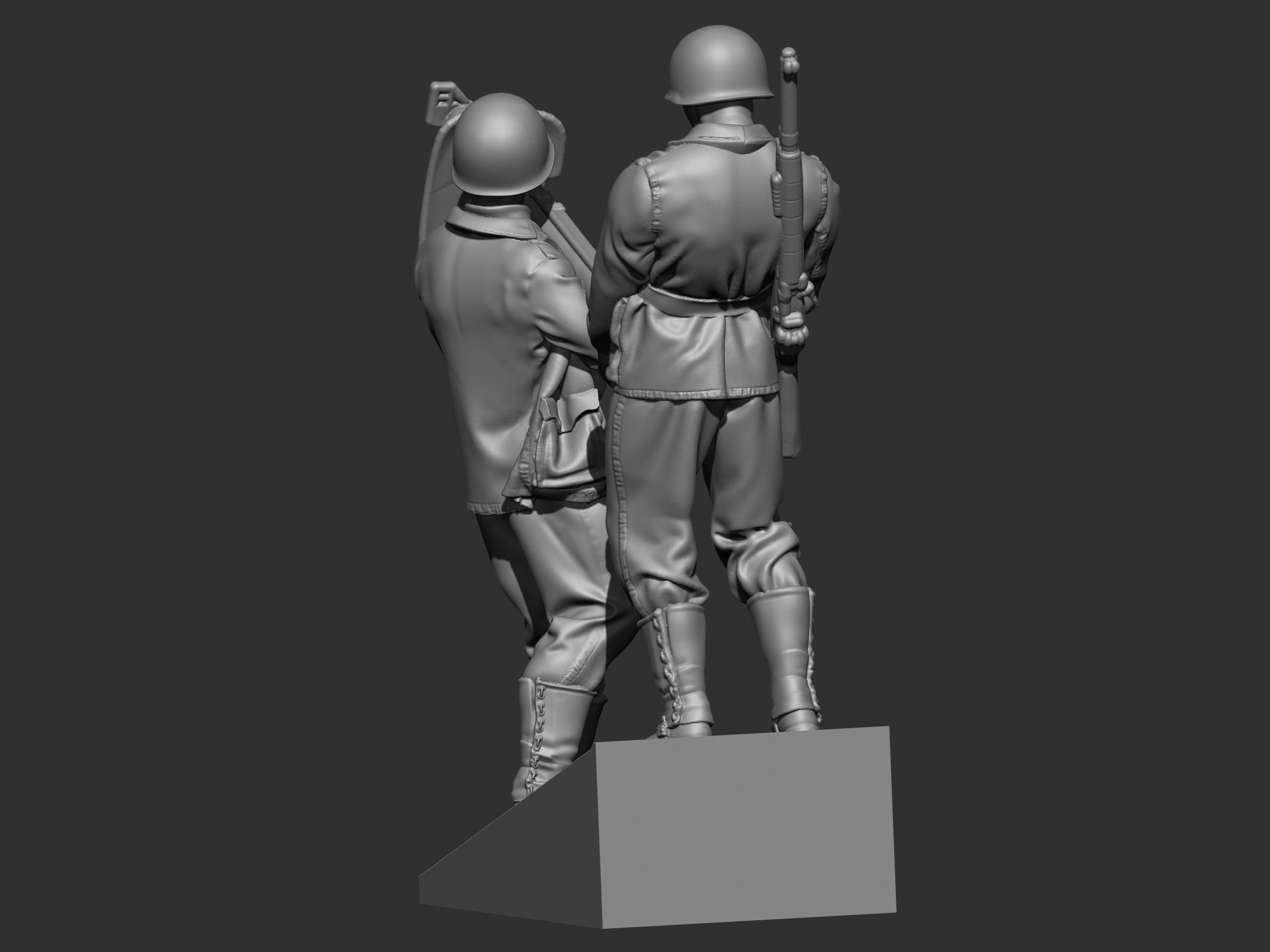 USA Soldiers ww2 3D print model_7