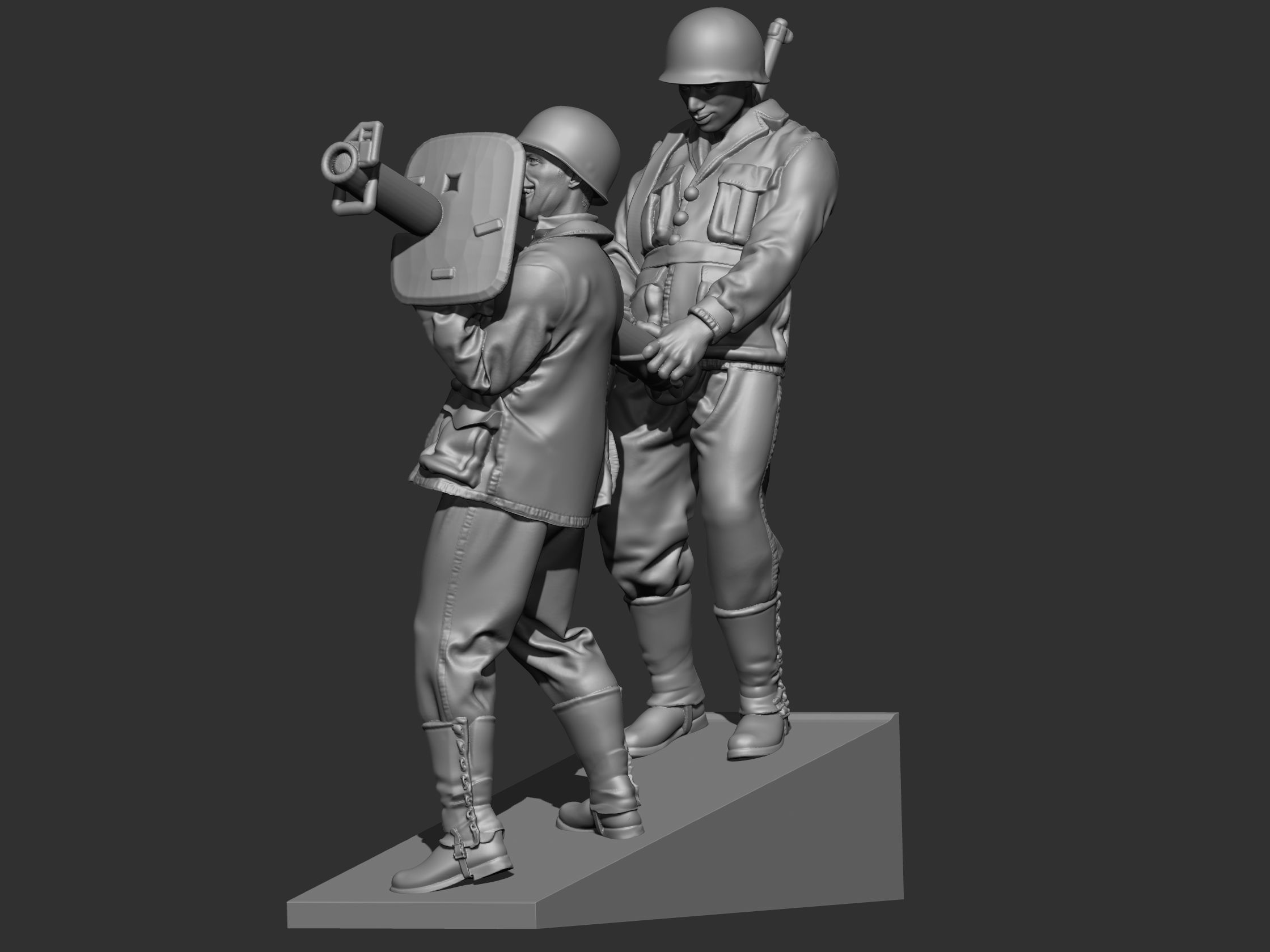 USA Soldiers ww2 3D print model_20