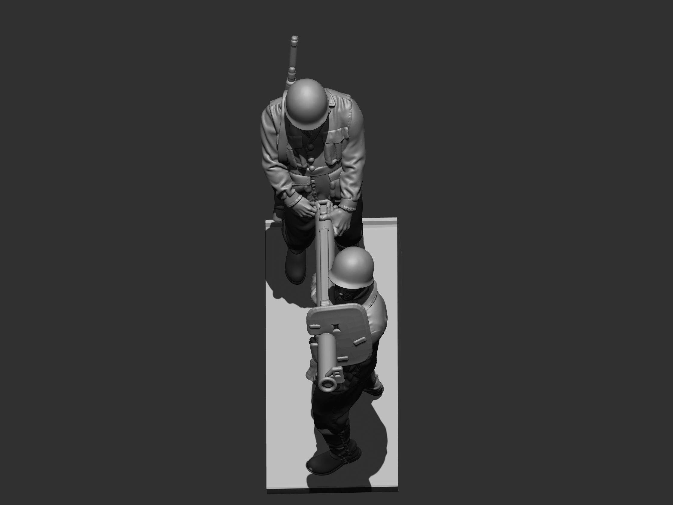 USA Soldiers ww2 3D print model_13