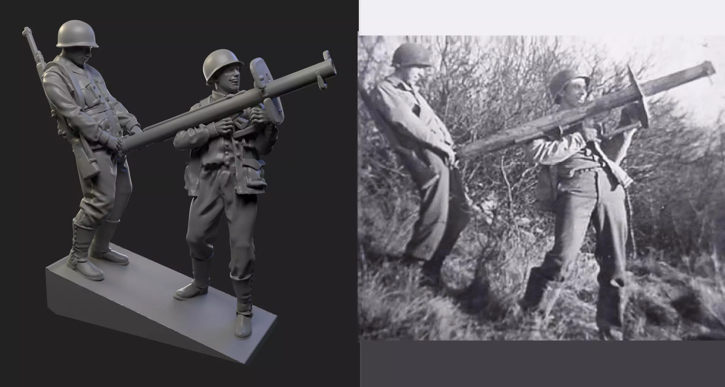 USA Soldiers ww2 3D print model_0
