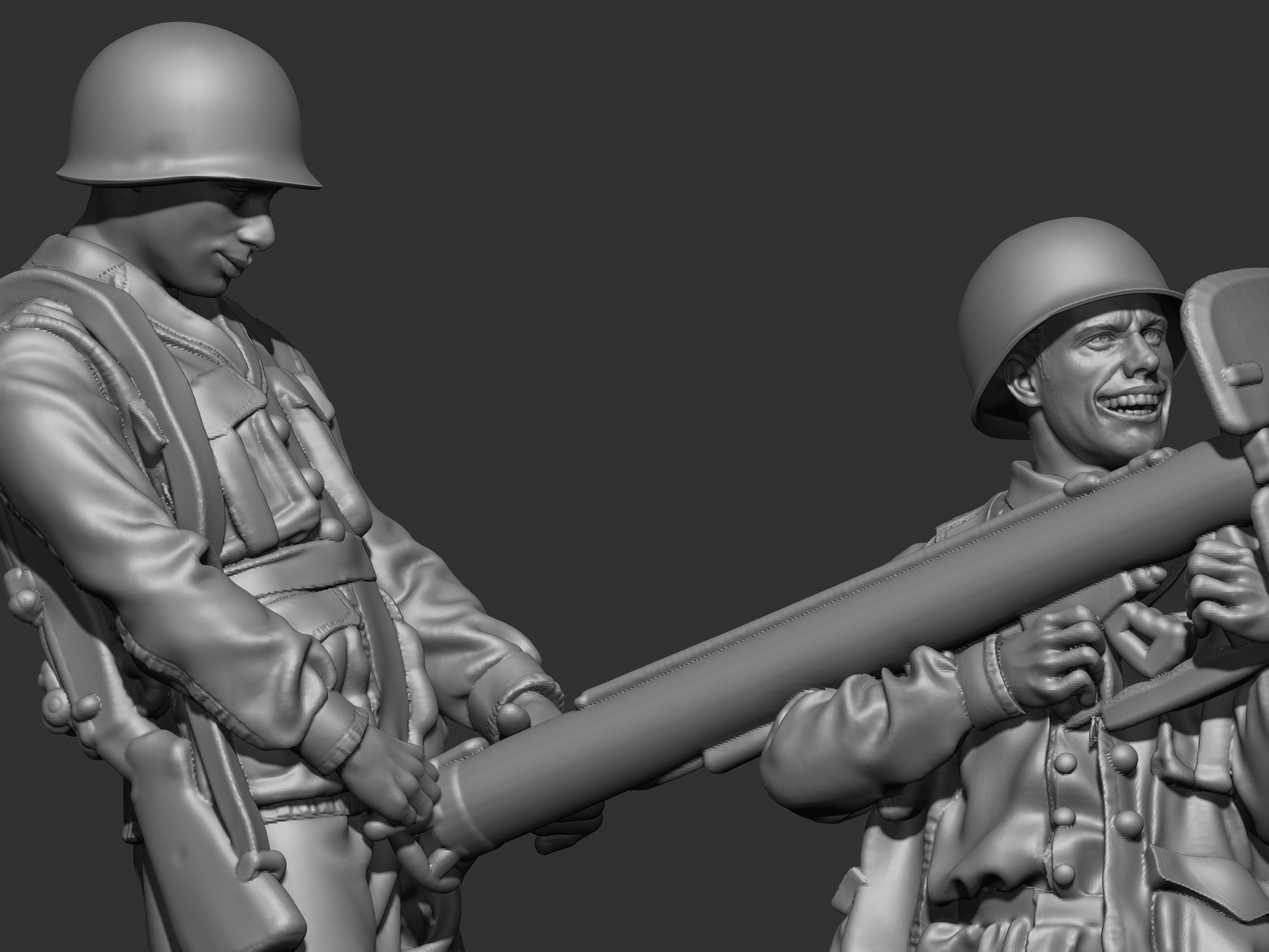 USA Soldiers ww2 3D print model_15
