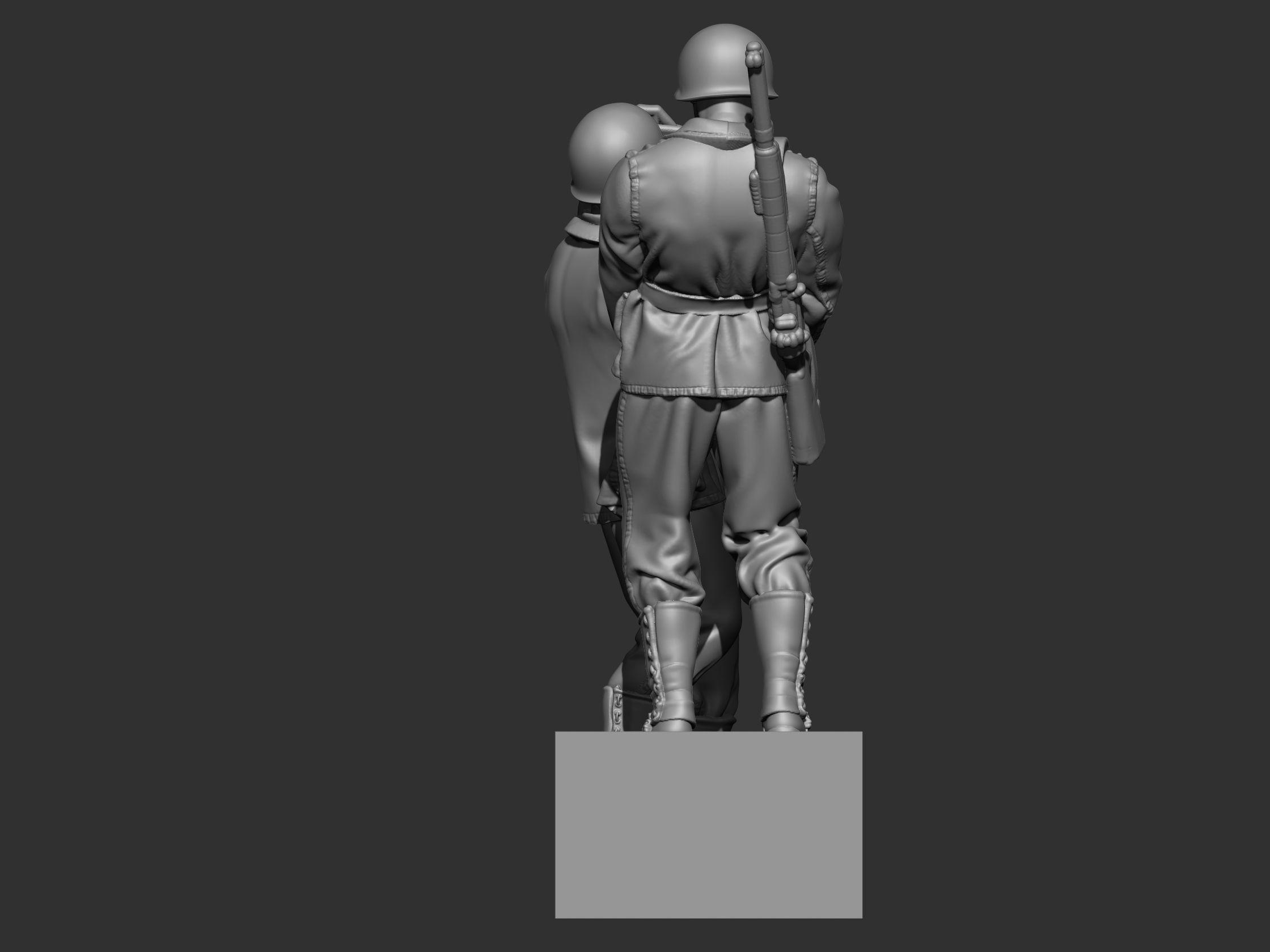 USA Soldiers ww2 3D print model_8