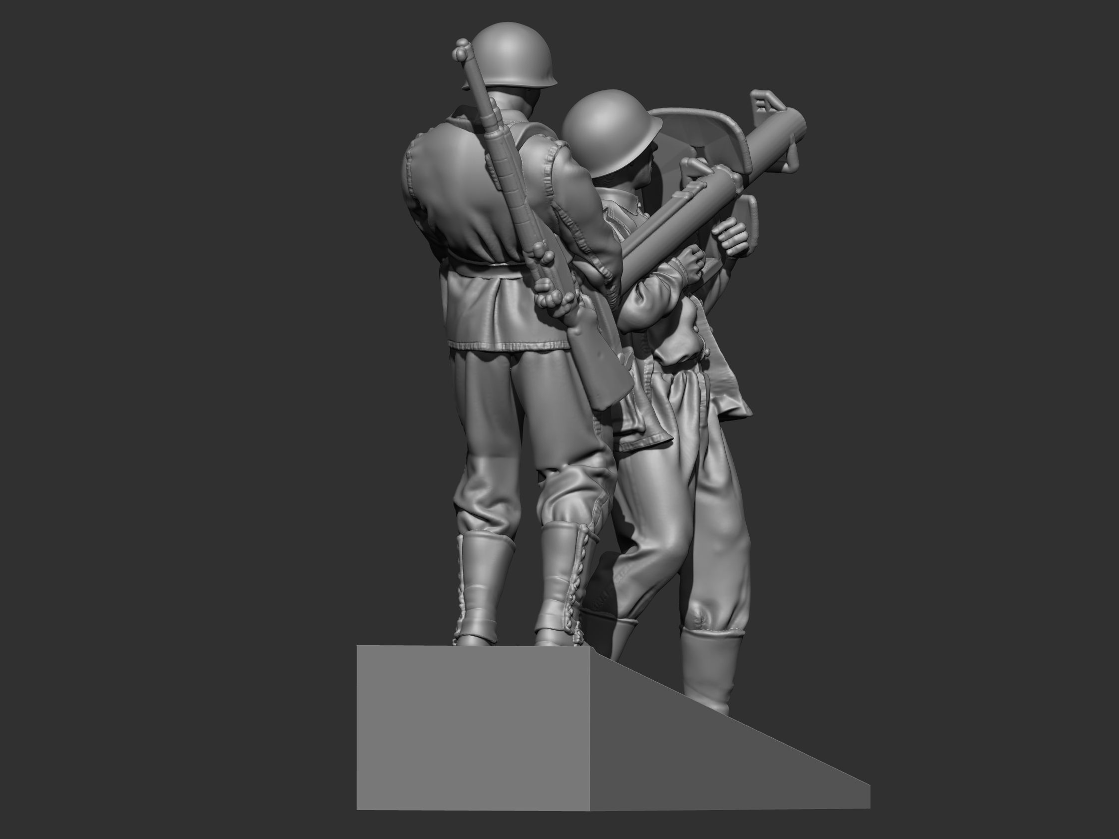 USA Soldiers ww2 3D print model_9